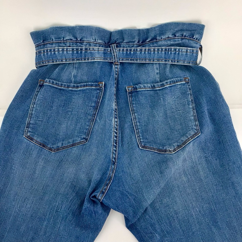 Chaps High Rise Paper Bag Waist Tie Front Cuffed Jeans Size 4/27 - Picture 13 of 16